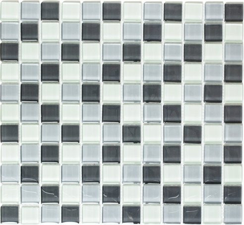 HuH Mosaik Mosaikfliese Timeless aus Glas in Grau als Wandbelag oder Bodenbelag, B/L: 30,2 x 32,7 cm - Bild 1