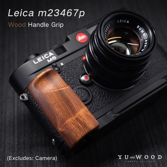 ANDWOOD Holz-L-Handgriffhalter für Leica M Serie mit Legierungsbasis in Silber für Arca-Typ Stativaufnahme - Bild 1