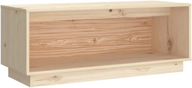 vidaXL TV-Schrank aus Massivholz Kiefer in Braun, B/T/H: 90 x 35 x 35 cm - Bild 1