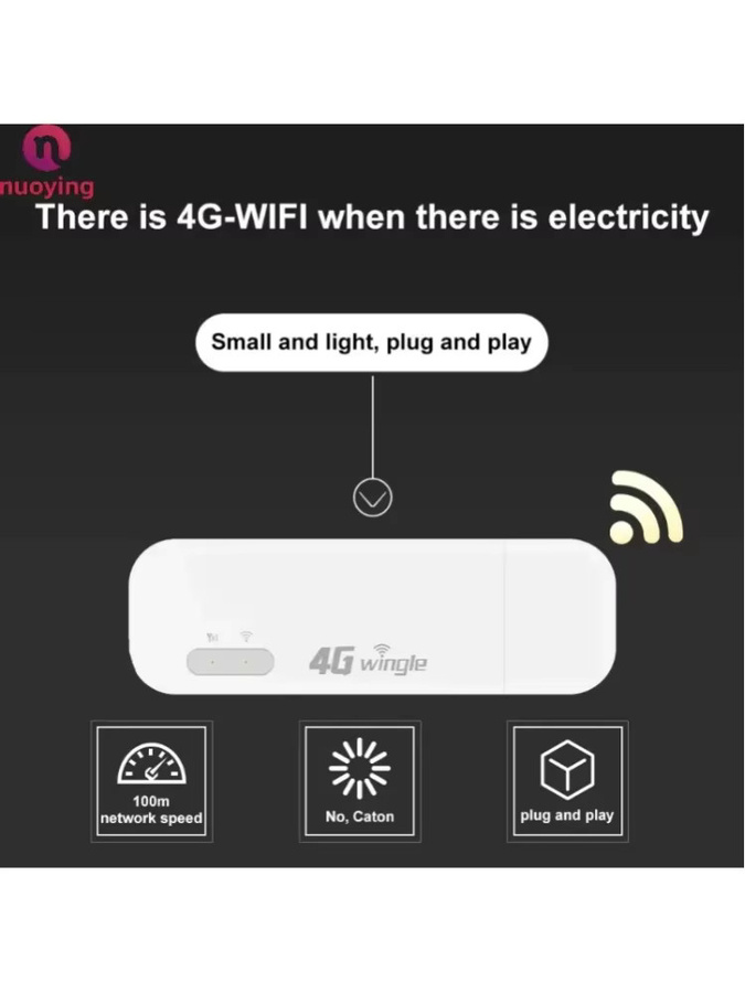 4G WLAN-Modem USB-Dongle Cat4 Mobilfunk-Stick mit SIM-Kartenslot und 150 Mbps Breitband in Weiß - Bild 3