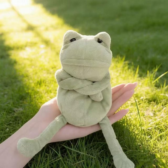 Yiran toy Trauriger Frosch Plüschtier, Plüsch Anhänger, 33cm, ab 14 Jahre - Bild 1