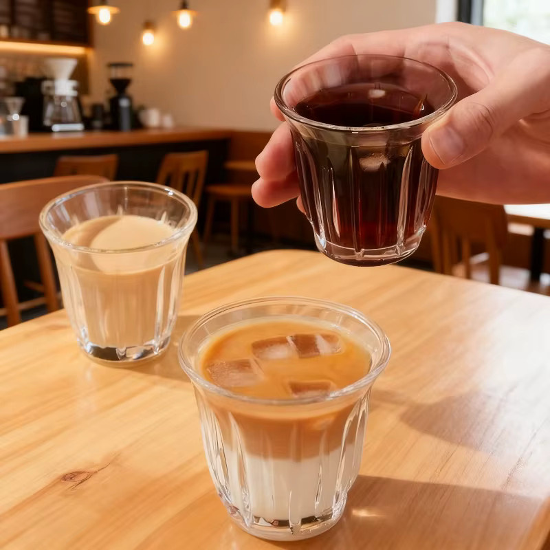 COOKER KinG Klares Glas-Kaffeebecher aus hitzebeständigem Glas, Tumbler für Cappuccino, Latte oder Cocktails, 90 ml - Bild 4