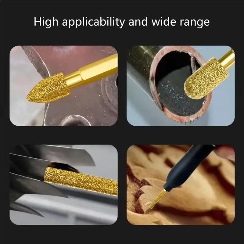 Diamant-Rotationsfeilen-Set zum Polieren und Gravieren von Metall, Gold, Keramik und Stein für Drehwerkzeug-Zubehör - Bild 3