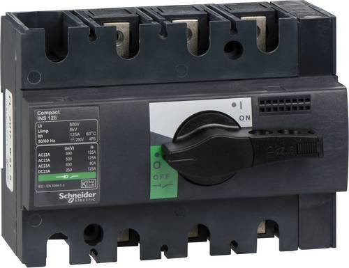 Schneider Electric 28910 Lasttrennschalter 125A 125 V/DC 690 V/AC Schwarz - Bild 1