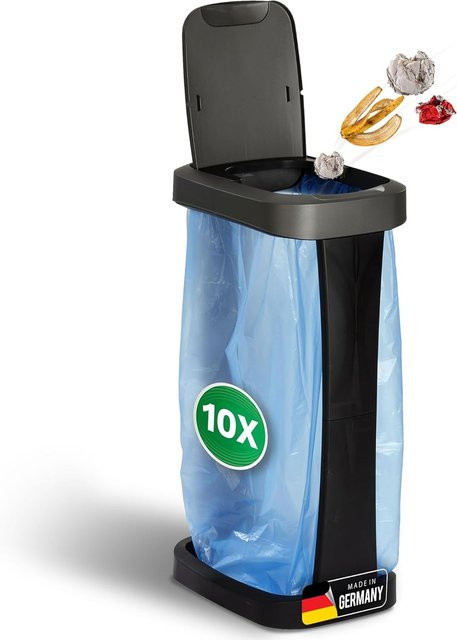 Novaliv Sparset 10x Müllsackständer mit Deckel für 70L-120L Müllsäcke, extra robust und outdoor geeignet - Bild 1