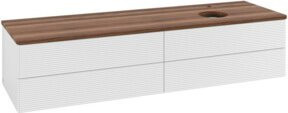 V&B Waschtischunterschrank Antao mit Frontstruktur und Beleuchtung in Weiß, B/T: 160 x 50 cm - Bild 1