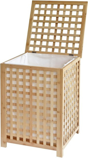 CLP Wäschebox Lenca aus Bambus mit herausnehmbarem Wäschesack, 90l, Beige - Bild 1