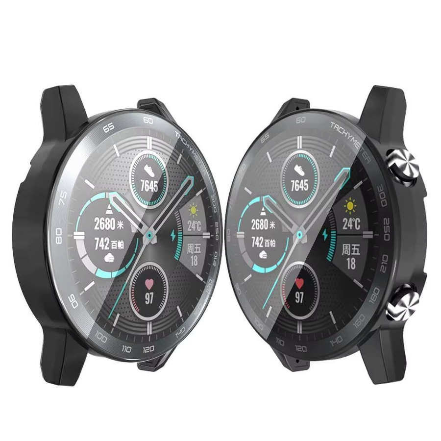 Schutzhülle und Displayschutzfolie für Honor Magic Watch 2 46 mm aus transparentem TPU mit 360-Grad-Vollabdeckung - Bild 2