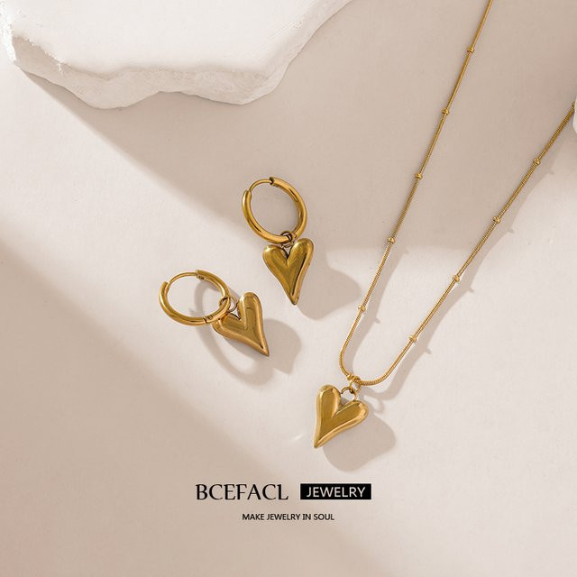 Bcefacl Schmuck-Set, Edelstahl, Gold, Damen - Bild 1