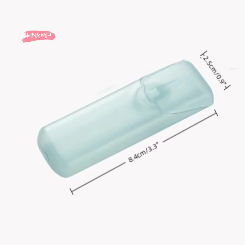 HNKMP Tragbare Mini-Aufbewahrungsbox aus Kunststoff, transparent, ideal für Zahnstocher und Wattestäbchen auf Reisen - Bild 2