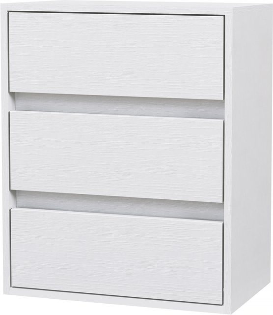 HOMCOM Kommode mit 3 Schubladen in Weiß, moderne Schubladenkommode für Schlafzimmer und Flur, B/T/H: 40 x 30 x 50,5 cm - Bild 1