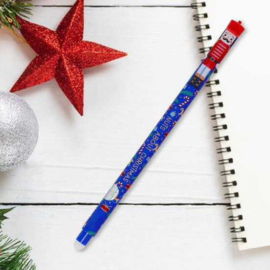 Radierbare Gelstifte Set von jikaixiang mit Weihnachtsdesign in Blau, Rot und Grün, 3 Stück - Bild 2