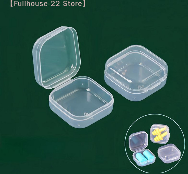 MAX-22 Mini-Kunststoffbox, rechteckige Aufbewahrungsbox aus transparentem Kunststoff für Schmuck und Kleinteile - Bild 1