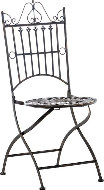TPFGarden Gartenstuhl Sahdo aus Metall in Bronze und Schwarz mit geometrischem Design - Bild 1