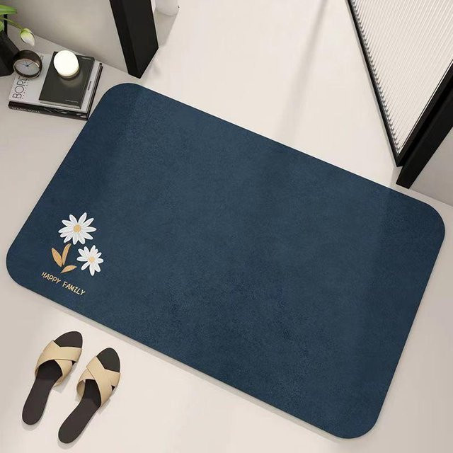 Saugfähige Kieselgur Badezimmermatte von Household supplies MH, schnelltrocknende und rutschfeste Bodenmatte für Dusche und Toilette, Blau, B/B: 40 x 60 cm - Bild 1