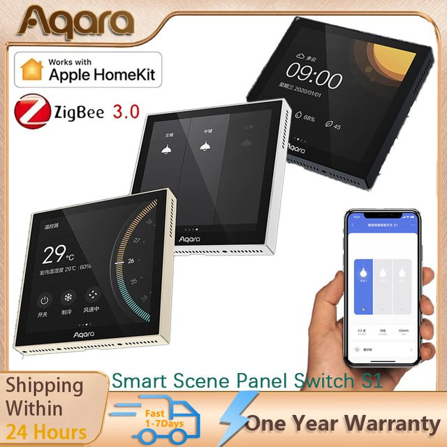 Aqara Smart Scene Panel S1 Schalter mit 3,95-Zoll Farb-IPS-Touchscreen in Weiß zur HomeKit Sprach- und Lichtsteuerung - Bild 1