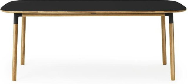 Normann Copenhagen Form Tisch in Schwarz Matt mit rechteckiger Form und vier Beinen - Bild 1