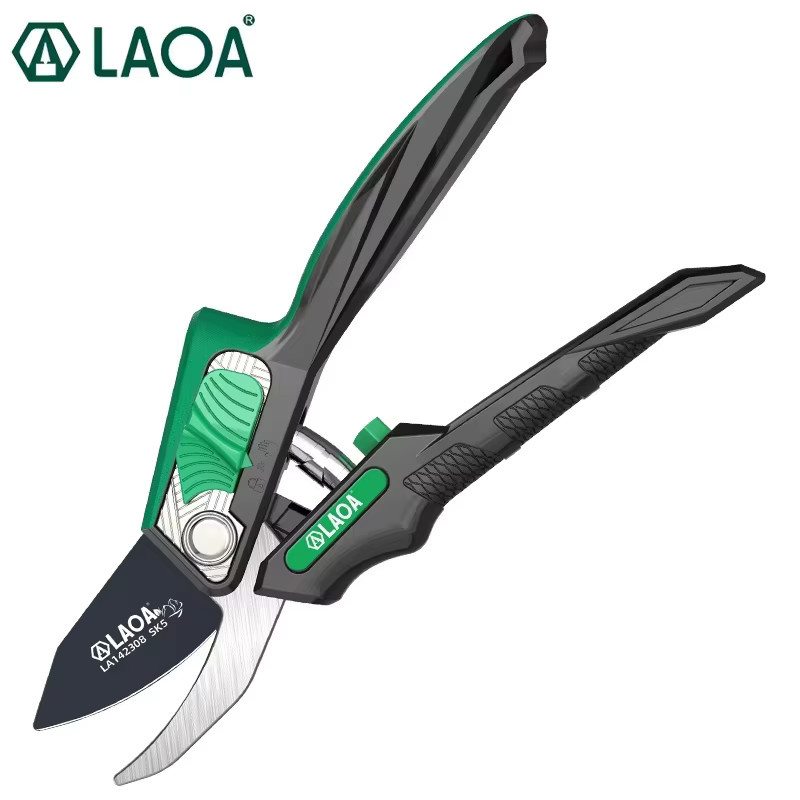 LAOA Garten-Trimmschere 8 Zoll in Grün, 25,4 cm verlängerte gerade Gartenschere für effizientes Arbeiten - Bild 2