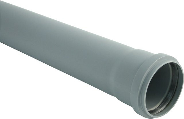 Marley HT-Rohr mit Steckmuffe DN 110 in Grau, Länge: 1000 mm - Bild 1