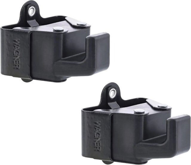 Wagner Hooks4tools Gerätehalter Hook 2er-Set verzinkt in Silber und Schwarz B/T/H: 5,5 x 5,2 x 3,7 cm - Bild 1