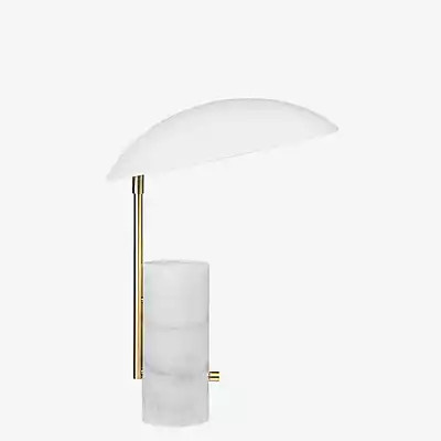 Design for the People Mademoiselles Tischleuchte in Weiß mit Gold/Messing und Glaskuppel - Bild 1