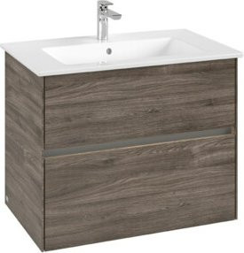 V&B Waschtischunterschrank Collaro mit Waschbecken und LED-Beleuchtung B/T/H: 76,1 x 48,0 x 61,0 cm - Bild 1