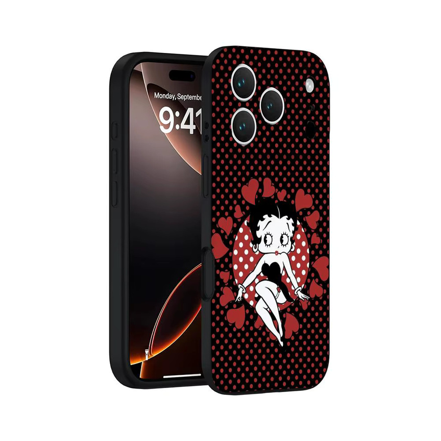 Süße B-Bettys Girl B-Boops Handyhülle für iPhone 11 bis 17 Pro Max Plus Air Mini in Schwarz - Bild 6