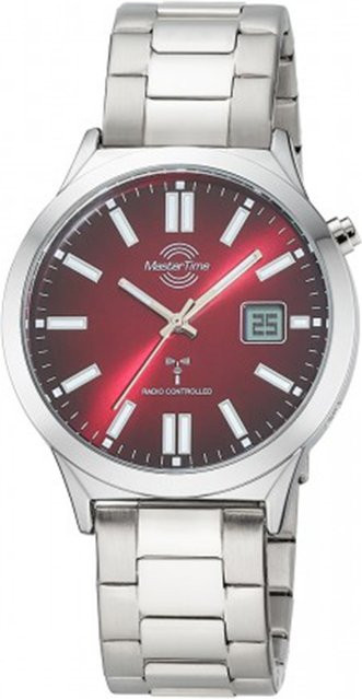Master Time Herrenuhr, Analog-Digital, Quarz, Edelstahl, 41 mm, Rot - Bild 1