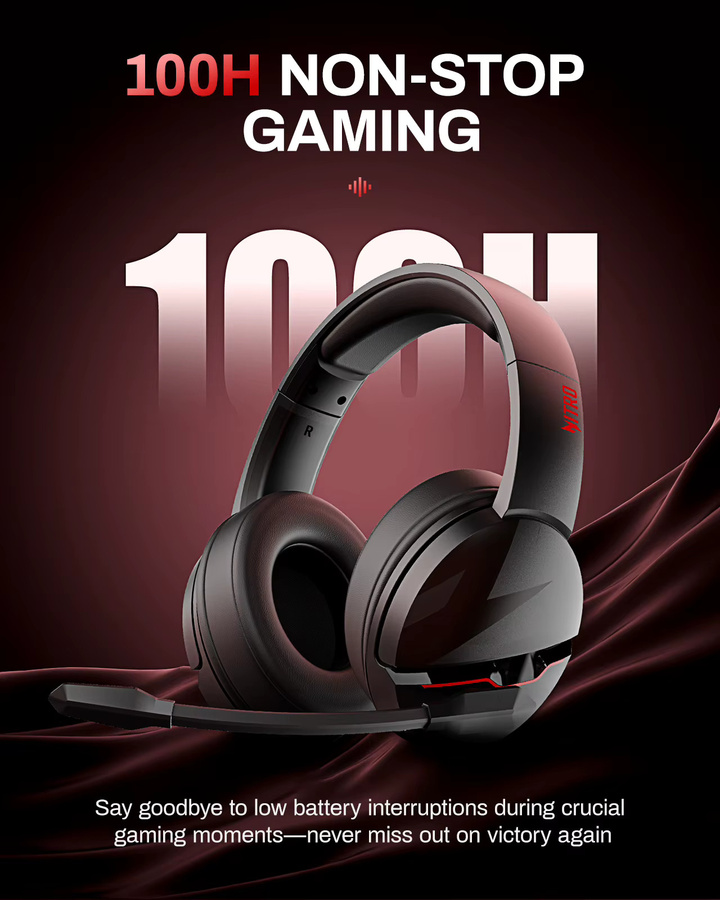 Acer K2 Gaming-Headset kabellos mit Bluetooth und Mikrofon in Schwarz-Grün für PC und PS4 - Bild 3
