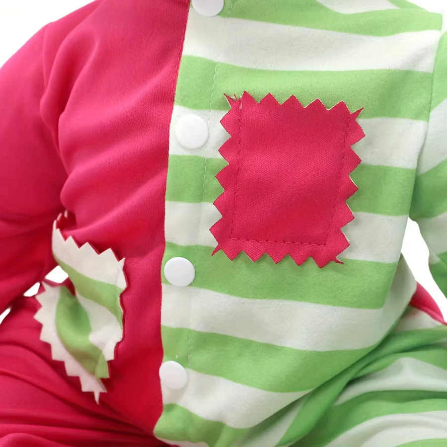 LIN KUN Puppenkleidung, Grün gestreifter Onesie, Zubehör - Bild 3