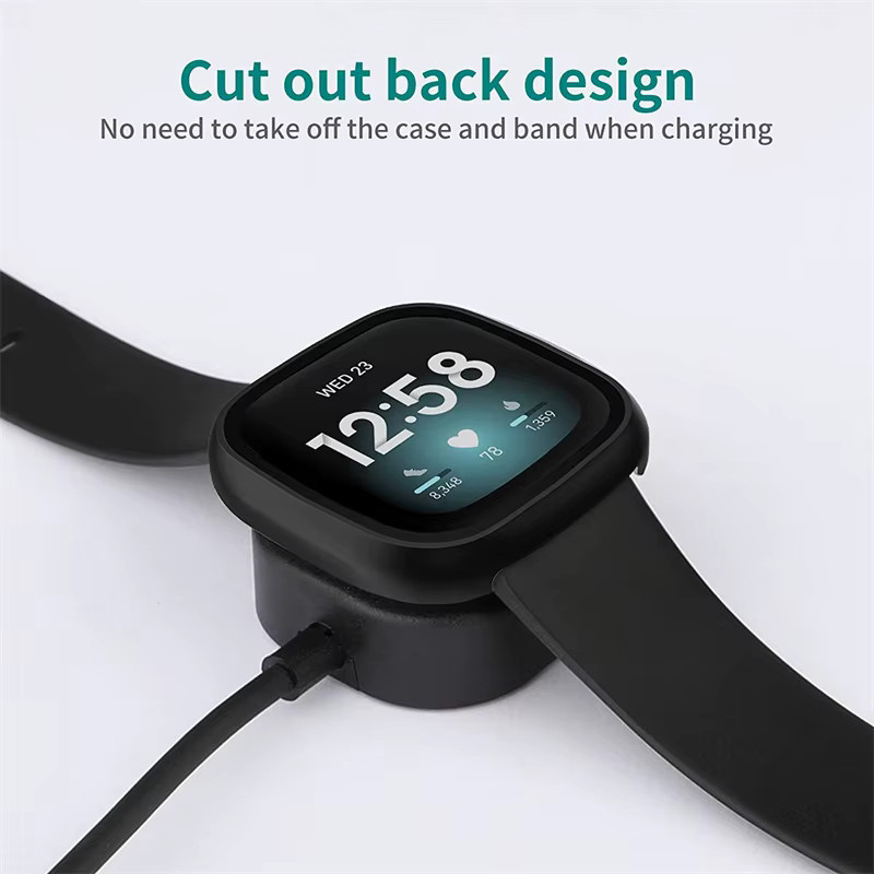 Schutzhülle für Fitbit Versa 3 und Fitbit Sense, Schwarz, Transparent - Bild 3