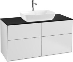 V&B Waschtischunterschrank Finion in Blau und Weiß, lackiert, Breite: 120 cm, Tiefe: 50,1 cm - Bild 1