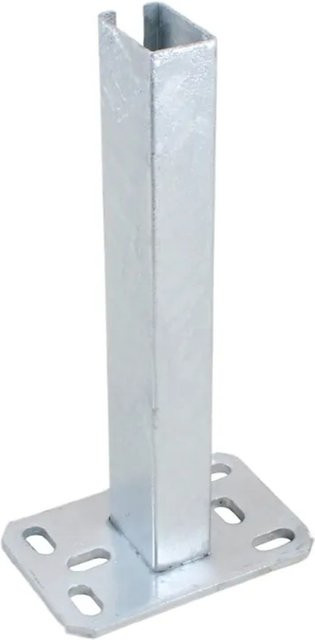 Galaflor Lange Bodenplatte für 60x40mm Pfosten, verzinkt - Bild 1