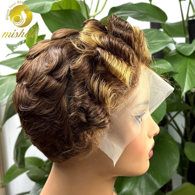 MISHELL Pixie Cut Echthaarperücke, Brasilianisches Remy-Haar, Damen - Bild 1