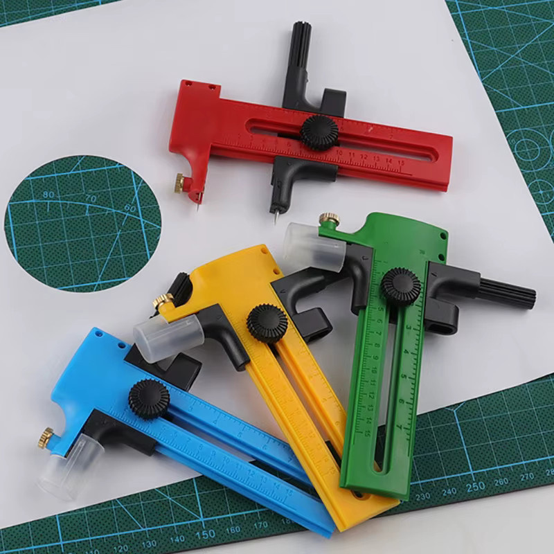 Verstellbarer Kreisschneider für Stoff und Papier in Rot für DIY, Scrapbooking und Kunsthandwerk - Bild 2