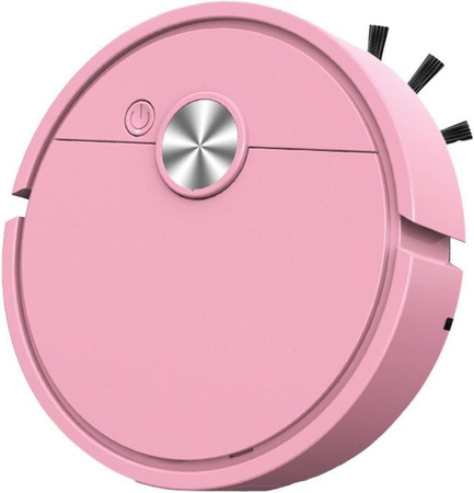 Lily Home Saug- und Wischroboter in Pink mit automatischer Aufladung, Ladestation und Kantenreinigung für Tierhaare