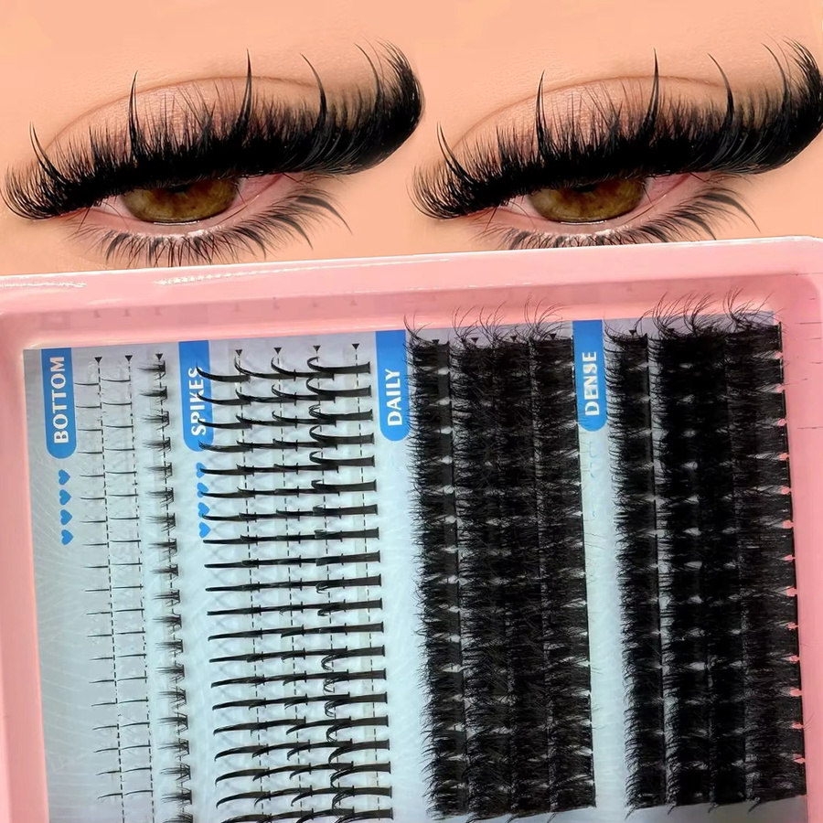 LIMEIKAI Wimpernbüschel Wispy Einzelwimpern, 15 Reihen, 10-18mm, Natürlich - Bild 1