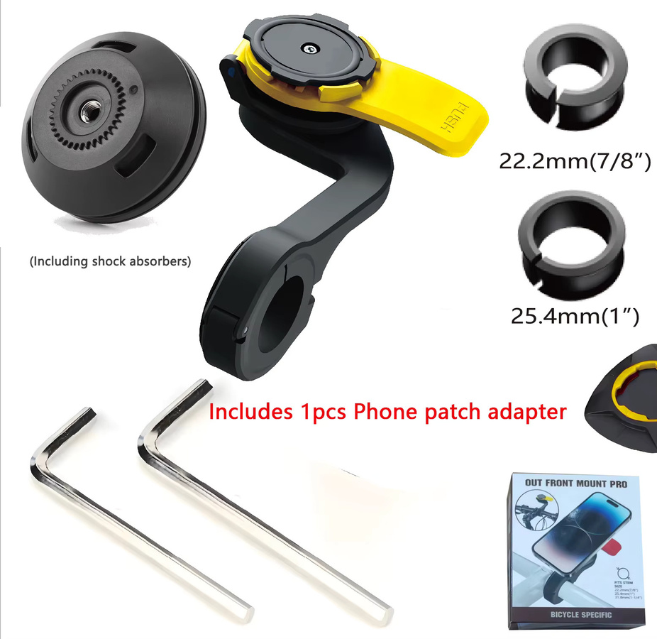 Universelle Motorrad-Lenker-Handyhalterung mit Vibrationsdämpfer und Anti-Rutsch-Griffhalterung für 4-7 Zoll Smartphones in Schwarz oder Rot - Bild 4
