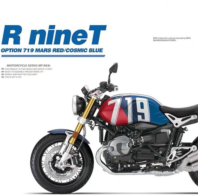 MAKEDA 1:12 R NINE T Retro Sport Motorrad Modell, Metall, mit Sound und Licht, ab 14 Jahre - Bild 1