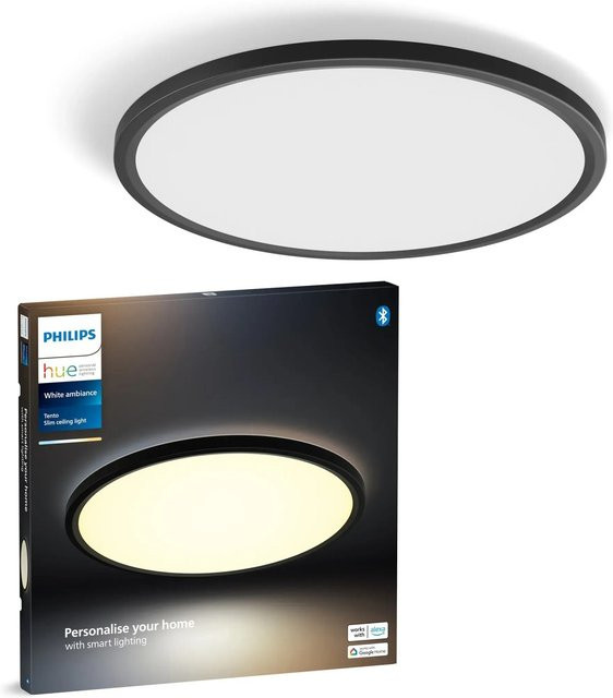 Philips Hue LED-Panel Tento White Ambiance M Schwarz Durchmesser: 42,1 cm - Bild 1