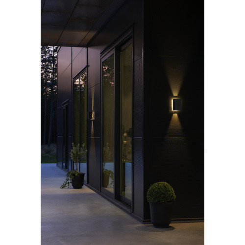 Konstsmide Außenleuchte Cremona LED Wandleuchte in Schwarz inklusive Leuchtmittel B/H/T: 9,5 x 17 x 11,5 cm - Bild 2