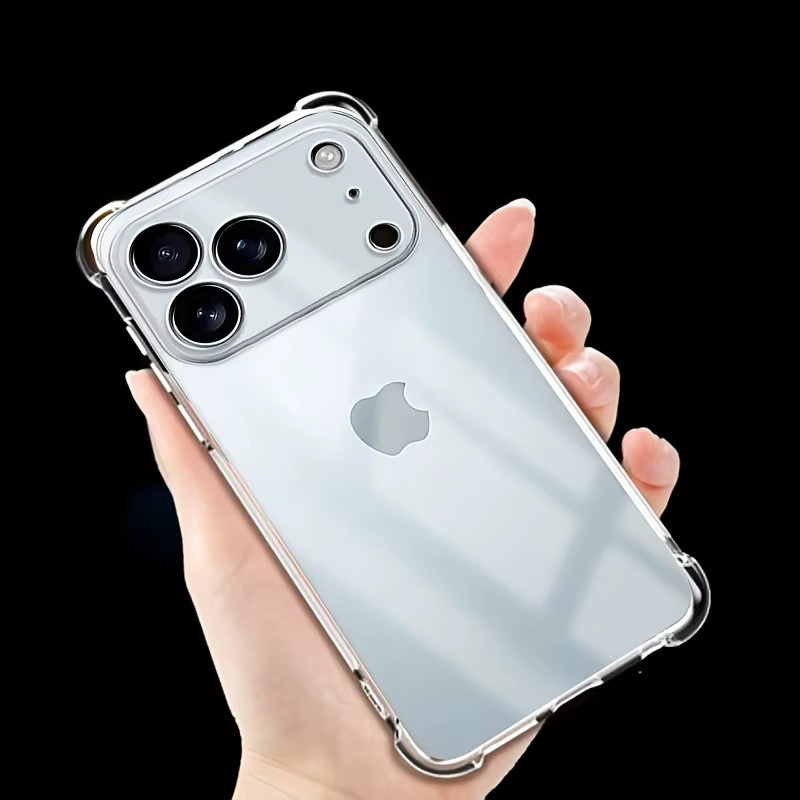 Stoßfeste Silikon-Schutzhülle für Apple iPhone 11 12 13 14 15 16 17 Pro Max in Transparent - Bild 2