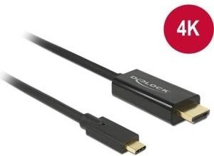 Delock USB-C auf HDMI Adapterkabel Schwarz 3,00 m mit vergoldeten Steckkontakten - Bild 2