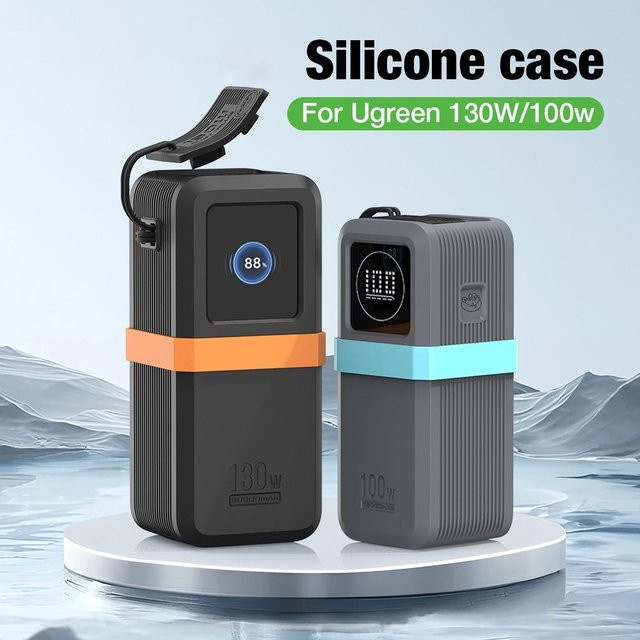 UGREEN Silikonhülle für Nexode Power Bank 20000 mAh 130 W in Schwarz, stoßfeste Schutzhülle und Tragetasche - Bild 1