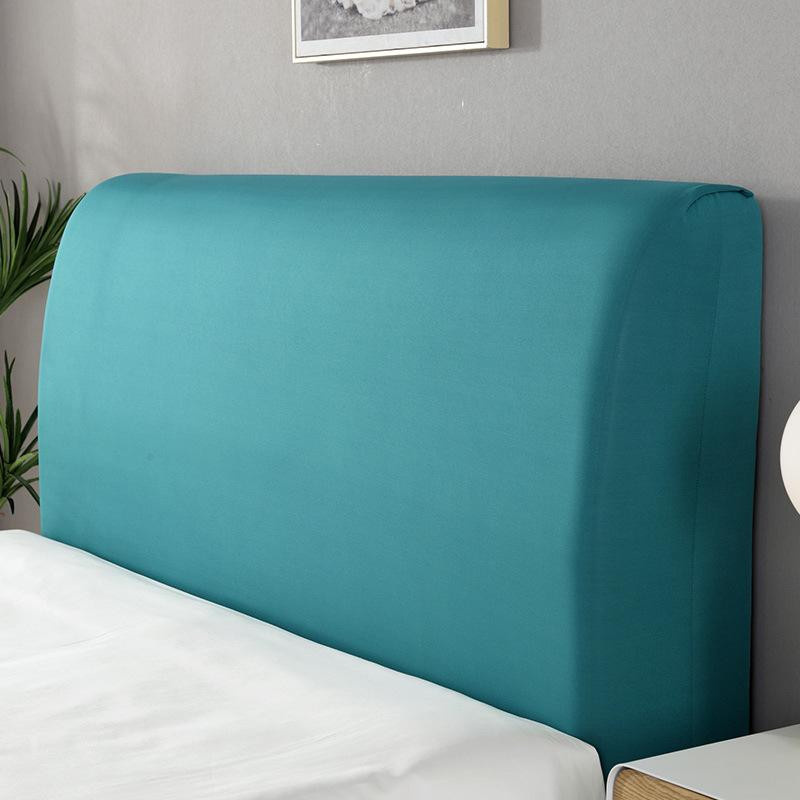 Yiran Furniture Elastischer Kopfteilbezug aus einfarbigem Stoff, Waschbarer Möbelschutz für das Bett, Breite: 190 cm - Bild 3