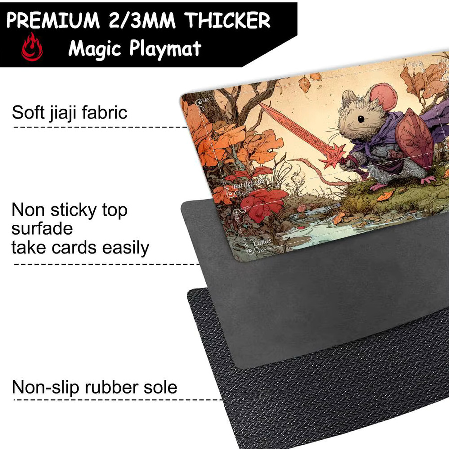 Mairuige Ratten-Abenteurer Magic Card Battle Mat, Spielmatte, Fantasy, Schwarz, Bunt / Mehrfarbig - Bild 6