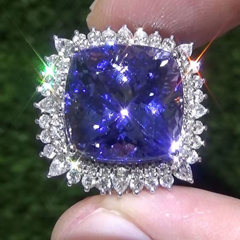 Huitan Ring, blauer Zirkonia, Silber, Damen - Bild 2