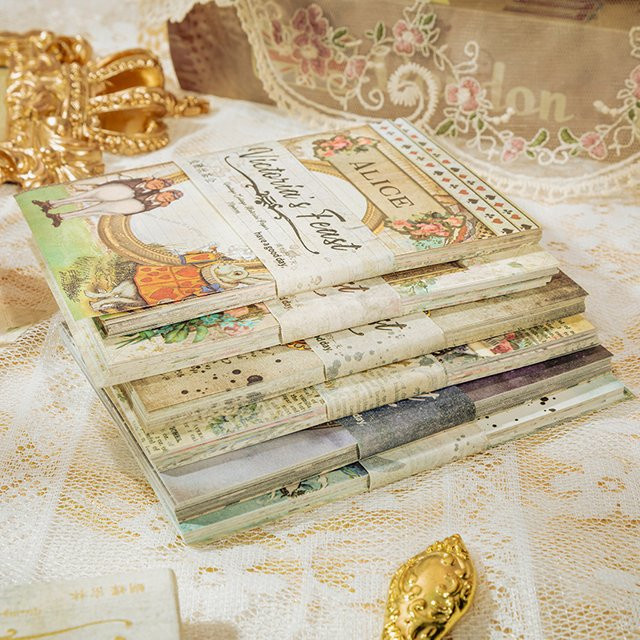 30 Stück Retro-Kunst Dekopapier Set mit floralen Mustern und Schmetterlingsmotiven in Multicolour - Bild 1