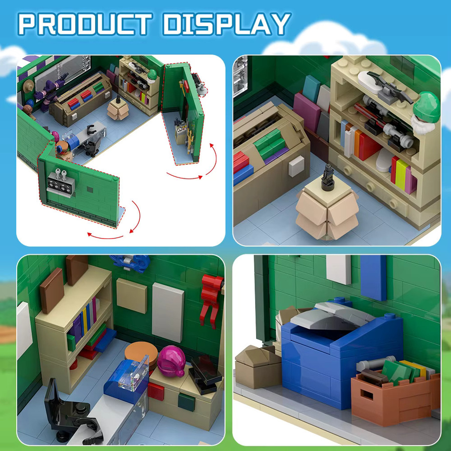 Gobricks Springfield Baseball Karte Shop, Modulare Ziegel Modell - Bild 3