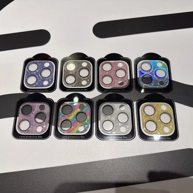 Glitzer-Diamant Kameralinsen-Schutz für iPhone 17 Pro Max aus gehärtetem Glas in Schwarz und Multicolour - Bild 1